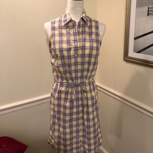 Tommy Hilfiger Blue and Yellow Mini Dress